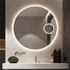 STYLE GLASS Specchio Rotondo 80 cm GENIUS con Ingranditore Integrato, Specchio Bagno Led, Led 4000K, Specchiera Bagno Made in Italy
