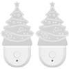 Diyeeni Luce Notturna a LED, Luce Notturna per Albero di Natale con Effetto Acrilico 3D, Sensore Dal Crepuscolo All'alba, Lampada da Parete con Presa per Camera da Letto, Bagno, Scala,