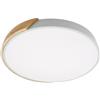 LEDKIA LIGHTING LEDKIA Plafoniera LED Circolare da 36 W in Legno e Alluminio, Ø 500 mm, CCT | CCT Selezionabile | Flusso Luminoso 3000 lm | Facile Installazione, Bianco, Metallo Legno