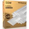 Eurocali Plafoniera LED soffitto 150cm 50W Lineare 6000 lumen - Luce Bianco Naturale 4000K - Pacco da 30 plafoniere