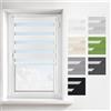 Estika Tenda a rullo giorno e notte senza forare - 70 x 150 cm - Bianco - per interni, tessuto a doppio strato, semi-trasparente, fissaggio a morsetto (Klemmfix), protezione solare