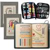 bergxperten embroom embroidery stitch book libro ricamo con kit strumenti punti ricamo fai da te per principianti e appassionati include ago filo forbici guida passo passo