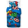 Jay Franco Kids Marvel Avengers - Set di biancheria da letto super morbida con federa, copripiumino non incluso, 2 pezzi, singolo, colore: blu