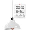 LEDSone Industrial Pendant Light Retro Chandelier Ceiling Light Vintage Lamp Ceiling Lighting Metal Shade for Restaurant Living Room Bedroom Kitchen Hallway Bar (Bianco)