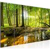 Runa Art Quadri XXL Foresta paesaggio 200 x 80 cm Verde 5 Pezzi - Made in Germany - 611755a