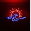 Ulalaza Luci decorative a LED Interfaccia USB Montagne Alba Tramonto Insegne al neon a LED Decorazione domestica Arte della parete Luminosità regolabile 40X24 cm