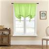 SMITHOOM Tenda Romana a 1 Pannello con Legacci Ispessita Tinta Unita Tende Romane con Tasche per Asta per Cucina Camera da Letto Bagno Lavanderia Decorazione Piccole Finestre Verde Frutta L100 x