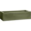 Tecnokit Nicoli vaso piccolo rettangolare Minos Cassetta, in resina, cm 45x20x12h, adatto per interno ed esterno, fioriera elegante effetto matt (Verde)