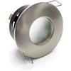 Zeitnet Inc. Faretto incasso ambienti umidi 12V LED 8W 4000K sauna box doccia bagno turco IP65 (colore silver spazzolato)