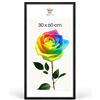 MG Design Cornice portafoto 30 x 60 cm - Cornice in legno Nero con vetro acrilico infrangibile, verticale e orizzontale con fissaggio a parete rinforzato