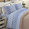 BANZAII TEXTILE INNOVATOR ONLINE Banzaii Completo Lenzuola Invernale Felpate in Flanella Anti-Pilling 100% Cotone Francese (per Materasso 130/140 cm, Altezza Fino a 35 cm) Diletta Blu