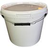 Silplast Secchio con coperchio, colore: bianco, 1 x 17 litri, impilabile, per latte/scorte, secchio per miele, in plastica adatta al contatto con alimenti, secchio a norma alimentare per farina, secchio per