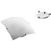 Gicos Lampada plafoniera applique quadrata in vetro decorata bianca 1 luce 25 cm da parete soffitto ORM-665035