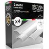 Eurocali Copertura Angolare Profilo alluminio per Strisce LED MEDUSAFLEX mod. Aurelia 2 Metri - Opaca - Made in Italy in Policarbonato stabilizzato UV certificata UL94HB - Pacco da 4