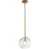 Gydcbhy Lampadario a Sfera in Vetro Trasparente di metà secolo, Regolabile, da 9,8 Pollici, per Sala da Pranzo, Cucina, Isola, Camera da Letto, Soggiorno, con Attacco G4, Lampadina Non Inclusa.
