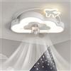 Dceinz Bambini Ventilatore Da Soffitto Con Luce Camera Da Letto Dimmerabile LED Lampadario Ventilatore E Telecomando Silenzioso Smart Moderna Plafoniera Con Ventilatore 6 Velocità APP