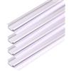 A2ZWORLD 8 Metri di Profilato Alluminio Per Striscia Led, Completo Di Copertura Tappi e Gancio, 4 Kit da 2 Metri Incasso Per Cartongesso Interno 12.4mm (24,7X7mm)