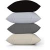 ggaimwf Tinta unita Copricuscino in Effetto Lino per divano Grigio Cuscino per letto Stile interno moderno Colore Morandi Fatto a mano Piazza Federe per cuscini 40x40 cm Set da 4