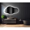 A ARTFORMA decorativi Specchio LED da parete forme particolari 114x64 cm | su Misura | moderno specchi con illuminazione, retroilluminato | CHM221