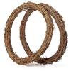 SKYPRO 2 ghirlande in rattan naturale da 30 cm, con anelli e rami di vite, ghirlanda decorativa per feste fai da te, decorazioni, ghirlande artigianali e decorazioni per matrimoni