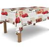 BANZAII TEXTILE INNOVATOR ONLINE Banzaii Tovaglia in PVC Antimacchia Impermeabile Facile da Pulire 140x100 | Copritavolo Pesche Beige da interno/esterno, resistente a Sole e intemperie, varie fantasie facile da tagliare