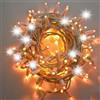 Partenopea Catena luminosa LED da esterno Natale luci natalizie con Maxiled Reflex da 8 mm cavo gomma bianco 10 MT prolungabili 80 led Caldo fisso 20 Bianco intermittente allestimenti cielo stellato wedding