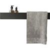 DABSTORY Porta asciugamani da bagno e da bagno, in acciaio inox, sottile, nero, per parete, lavanda da 60 cm