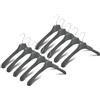 Mainetti Grucce in Velluto Antiscivolo, per Capispalla, Giacche, Felpe, Cappotti Uomo Donna, Appendini Resistenti, Made in Italy, Set di 10 Pezzi (Grigio Scuro, 40 cm)