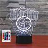 Superhongjihao - Luce notturna 3D per bambini a forma di pallavolo, lampada LED con telecomando, 16 colori intercambiabili, regalo di Natale o compleanno per bambini