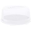 Rotho 1722601100 Contenitore porta torta con campana alta Fresh in materiale plastico (PP), con robusta chiusura e comodo manico, circa 35,5 x 34,5 x 16,5 cm, bianco/trasparente