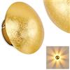 hofstein Lampada da parete Mezia, lampada rotonda in metallo in oro con gioco di luce sulla parete, 1 x G9, lampada da parete per interni con effetto fascio di luce in struttura ottica oro, senza lampadina/e