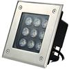 WZYJLyds Luci da Terra for Esterno Piazza Faretto da Incasso A Pavimento for Esterni Luce del Percorso Acciaio Inossidabile IP67 Impermeabile Utilizzato for Marciapiedi, Piazze, Parchi 9 Poteri, 7 Colori Lumin