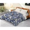 BANZAII TEXTILE INNOVATOR ONLINE Banzaii Trapunta Matrimoniale 260x260 cm Invernale in Ecopiuma da 380 gr/mq calda e morbida - Piumone Invernale Anallergico e Traspirante - Prodotto in Italia -Sara Blu