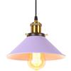 iDEGU Lampada a Sospensione Retrò 22cm Lampada da Soffitto Vintage in Metallo E27 Lampadario a Sospensione Moderno Stile Scandinavo Plafoniera per Soggiorno Cucina Camera Ristorante (Viola)