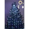 THUCHENYUC Luci A Cascata Scintillanti For Albero Di Natale, Luci A Cascata For Albero Di Natale Con Anello, 8 Modalità, 100-600 Luci A LED Natalizie A Forma Di Lucciola(White,2m 20 strips 400 lights)
