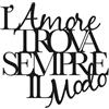 Declea Scritta in Legno da appendere l'Amore trova sempre il Modo, Decorazione murale in Legno d'amore per la casa, soggiorno, camera - Design Declea