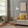 lux.pro Lampada da Terra con Paralume a Cono Girevole Piantana a Stelo in Metallo Alta 163 cm con Braccio Regolabile per Salotto Soggiorno Camera da Letto - Effetto Legno/Bianco
