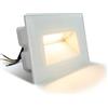 damastoreitalia Segnapasso LED da Incasso per 503 a Parete IP65 5W 500 Lumen CCT Switch Luce Calda Fredda e Naturale Vetro Frontale per Scale Corridoi e Esterno
