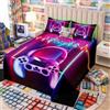 Homemissing Set Copricoperta Trapuntata per Giochi per Bambini Ragazzi Ragazze Console Gamer Copriletto con Controller da Videogioco Trapuntato 2Pcs Singolo