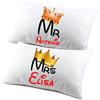 fashwork Coppia di federe matrimoniali SanValentino Personalizzabili Mr & Mrs King Queen divertenti Anniversario Matrimonio Innamorati Simpatiche