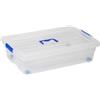 Acan Tradineur - Scatola di stoccaggio con ruote Nº 2 - Plastica - Contenitore, per conservare libri, coperte, vestiti - Prodotto in Spagna - 30 L - 59 x 39 x 16 cm - Trasparente