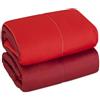 emmevi Trapunta Piumone Invernale Double Face 250gr Ufficiali Coperta Calda Letto 1 Piazza e Mezza Bordeaux