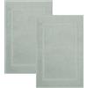Betz Set di 2 scendibagni misure 50 x 70 cm 100% cotone scendibagno tappeto da bagno Premium qualità 650 g/m² 10 colori sono disponibili Colore verde fieno