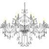 Ridgeyard Moderno soggiorno lampadario di cristallo 15 luci E14 cristallo trasparente K9 con catena regolabile per camera da letto, soggiorno, sala da pranzo, hotel