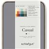 schlafgut Casual Lenzuolo con angoli da 90x190cm a 100x200cm, 100% cotone organico, Grey Mid