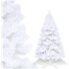 Randaco Albero di Natale artificiale, 150 cm, con 350 rametti, in PVC ignifugo, decorazione natalizia, bianco