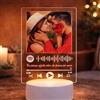 instantstore Targa LED Spotify Personalizzata con Foto e Canzone - Luce Notturna Acrilica RGB 16 Colori Telecomando - Regalo Romantico per San Valentino Anniversario Coppia Lui Lei