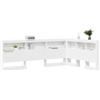 vidaXL Testata contenitore Bianco 120 cm Legno multistrato, Mobile per camera, testata rettangolare, soluzioni salvaspazio, organizer funzionale, stile minimalista