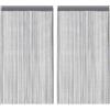 vidaXL Tende a Filo 2 pz Antracite 140x250 cm, Tenda a Frange, Tenda a Tasca con Asta, divisorio, Tenda a Corda per Porte, Tenda a Filo
