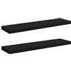 vidaXL Scaffali a Parete 2 pz Neri 90x23,5x3,8 cm in MDF